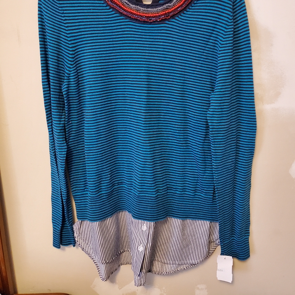 Nwt - 2 for top long sleeve with beaded detail Med - Picture 6 of 7
